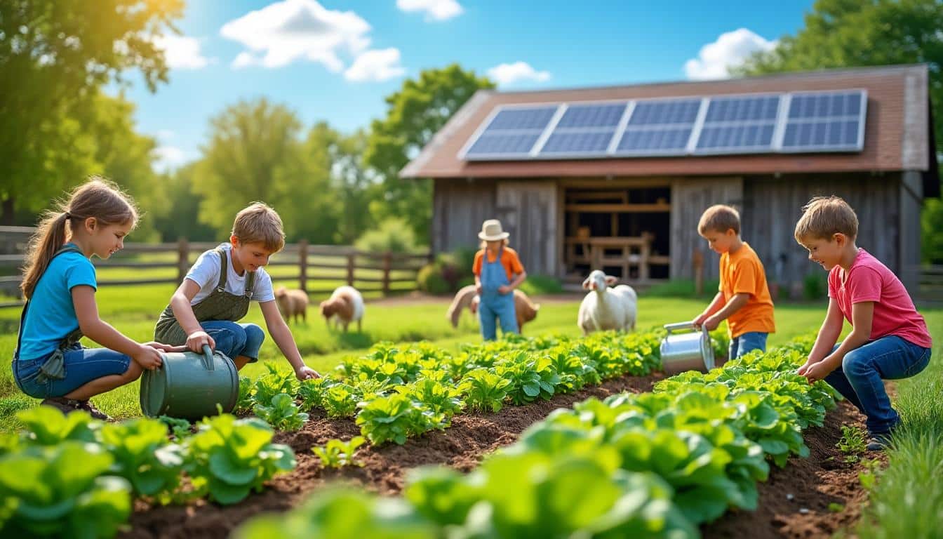 découvrez comment la ferme pédagogique initie les enfants aux pratiques de l'agriculture durable à travers des activités éducatives et ludiques.