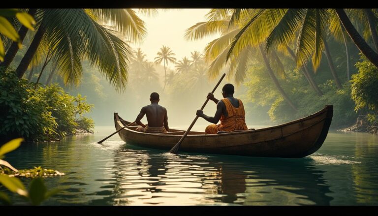 découvrez la pirogue traditionnelle qui glisse sur les fleuves tropicaux d'afrique, entre patrimoine culturel et paysages naturels exceptionnels.