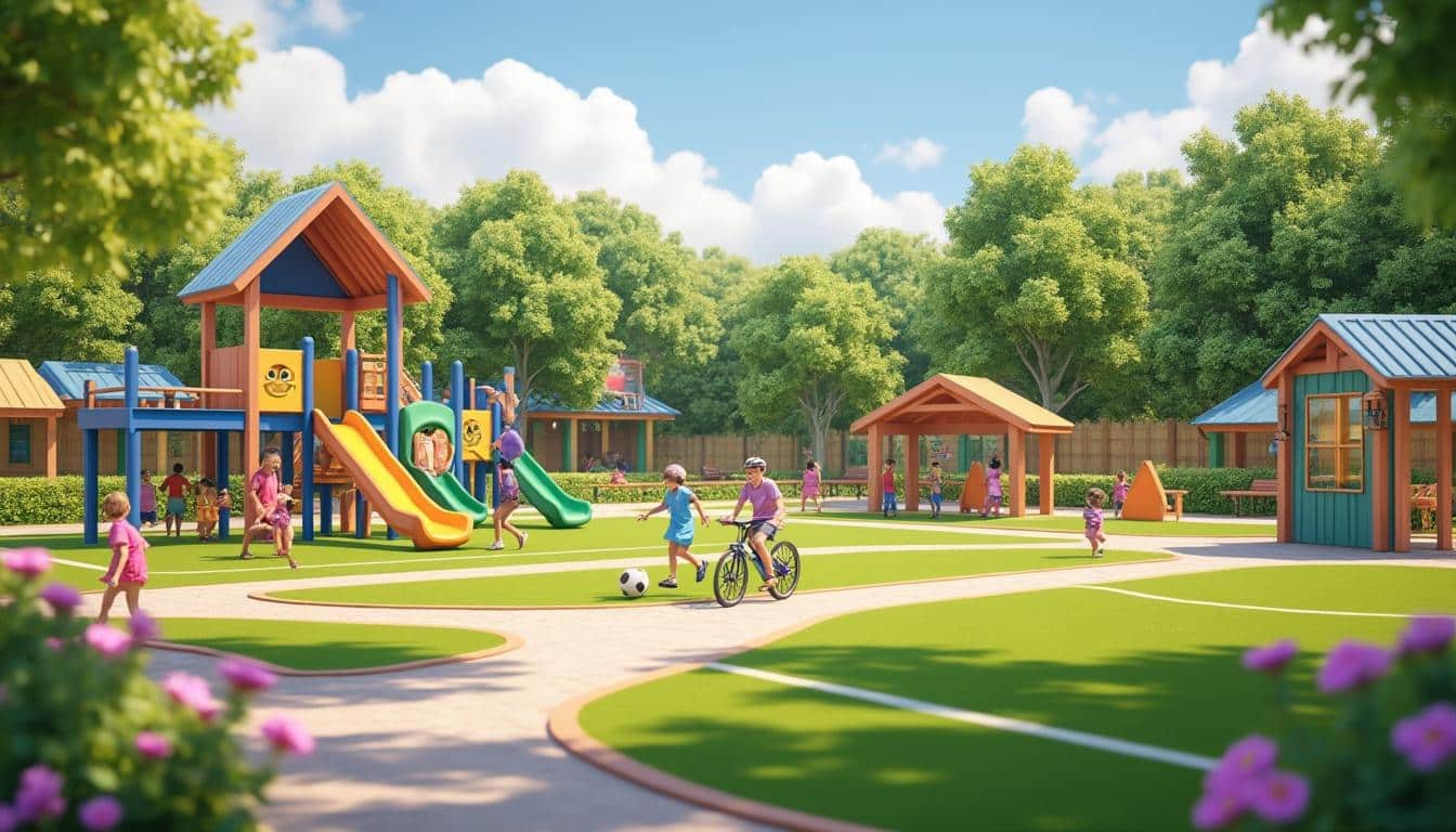 découvrez notre village de vacances où les enfants profitent d'une large gamme de loisirs sportifs centralisés pour des journées actives et amusantes en toute sécurité.