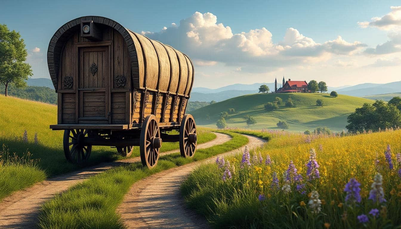 découvrez le charme du voyage en roulotte en suivant les sentiers bucoliques à travers la campagne, pour une expérience authentique et paisible.