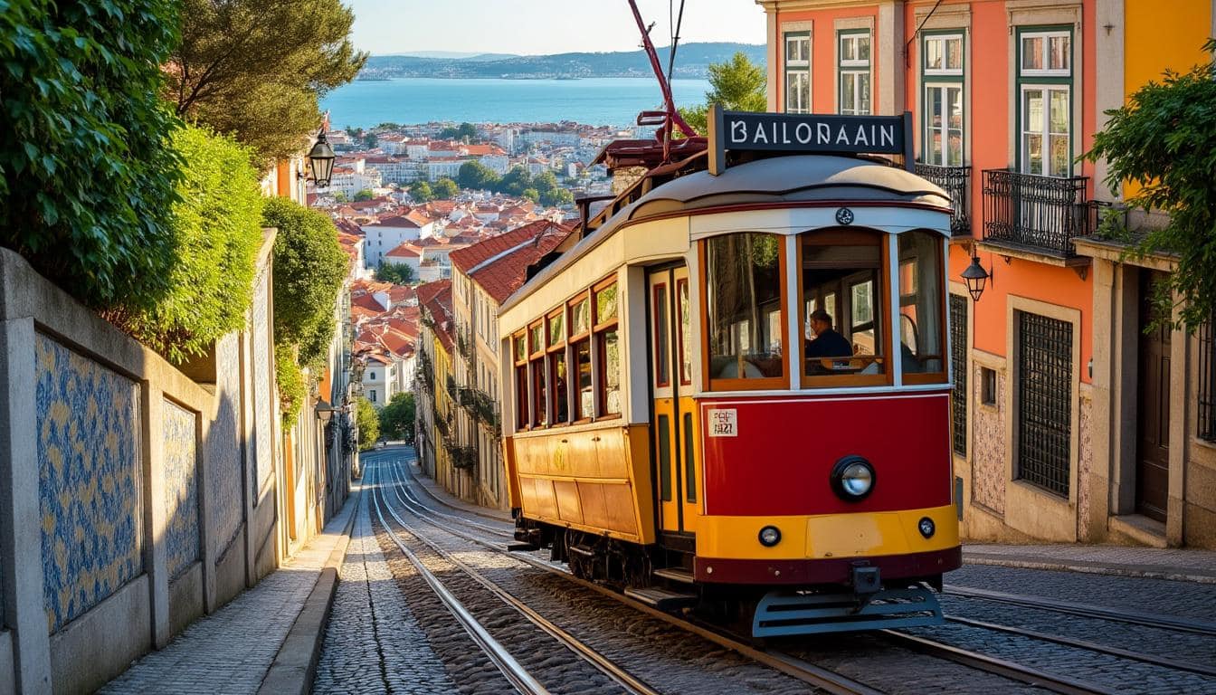 découvrez le funiculaire historique de lisbonne, un moyen de transport unique qui gravit aisément les collines pittoresques de la ville, alliant charme traditionnel et vues panoramiques.