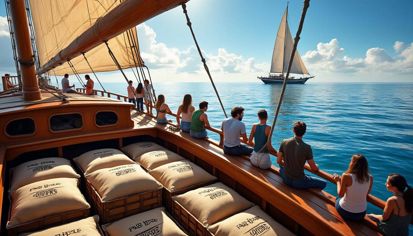 découvrez le voilier-cargo écologique qui transporte à la fois les voyageurs et le café équitable, alliant voyage durable et commerce responsable.