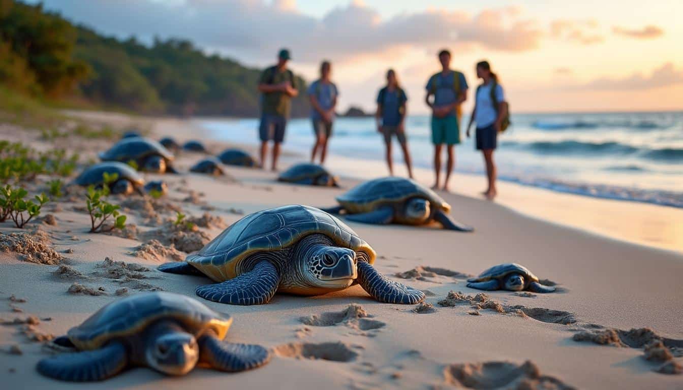 participez à un voyage éco-volontaire unique pour aider à compter les tortues marines sur les plages et contribuer à leur protection.
