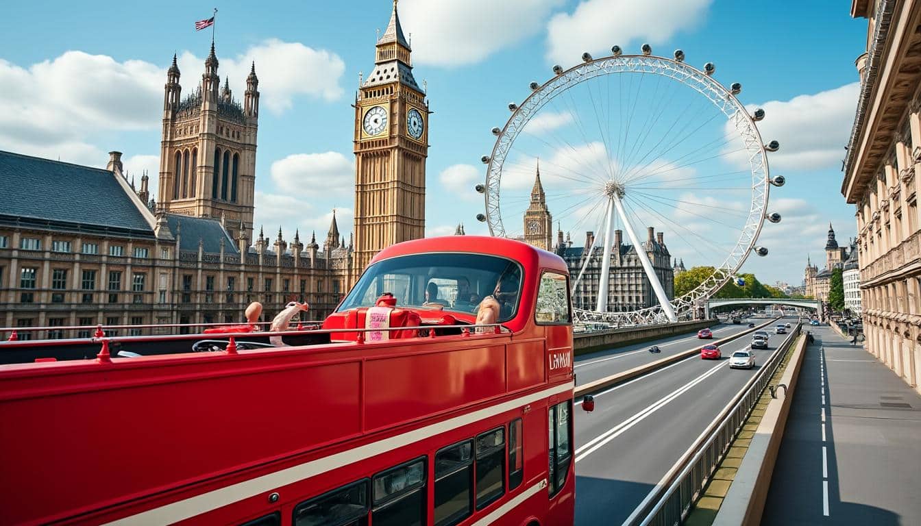 découvrez londres depuis un bus à impériale et profitez d'une vue panoramique unique sur les monuments emblématiques de la ville.