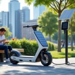 découvrez le scooter solaire innovant qui se recharge facilement durant les pauses déjeuner, alliant écologie et praticité pour vos déplacements urbains.