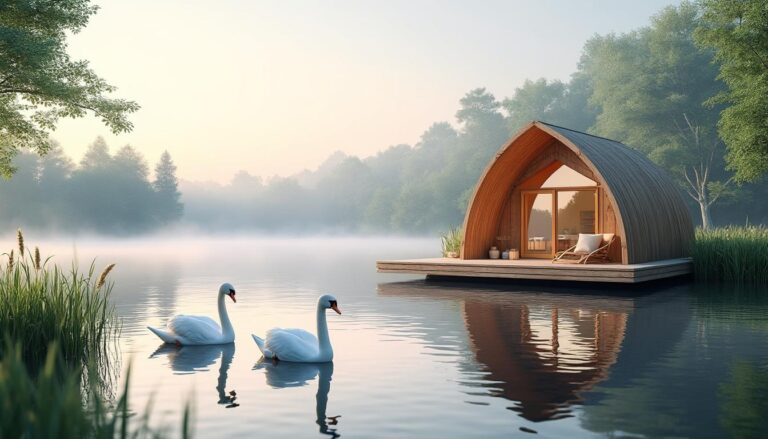 découvrez le voyage en cabane flottante alliant confort et harmonie avec la nature, respectant la tranquillité des cygnes pour une expérience paisible et authentique.