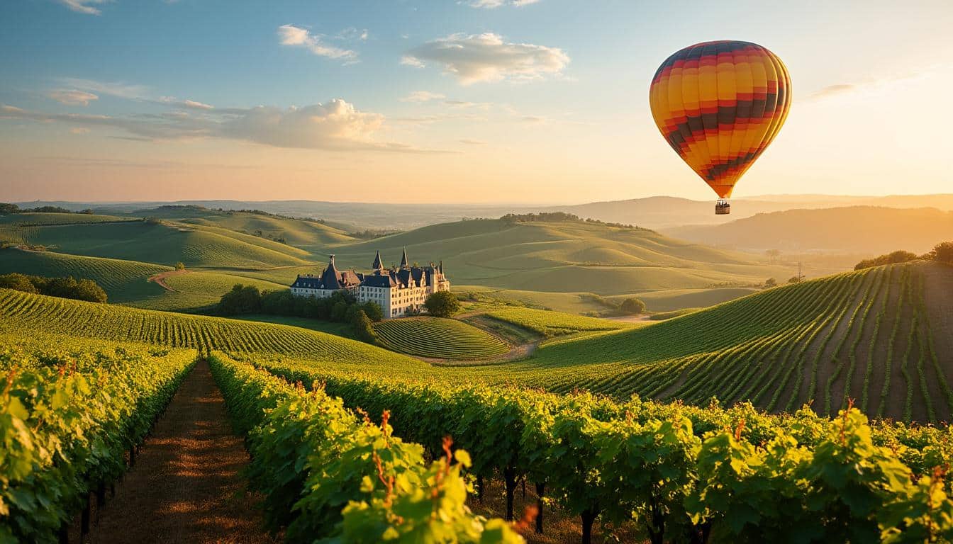 découvrez la magie d'un voyage en montgolfière au-dessus des magnifiques vignobles de la loire pour une expérience inoubliable et panoramique.