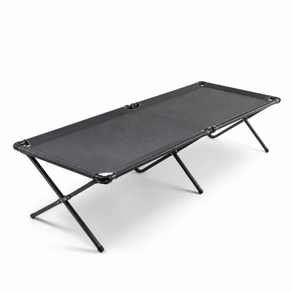 Lit de camp pliant standard présenté seul