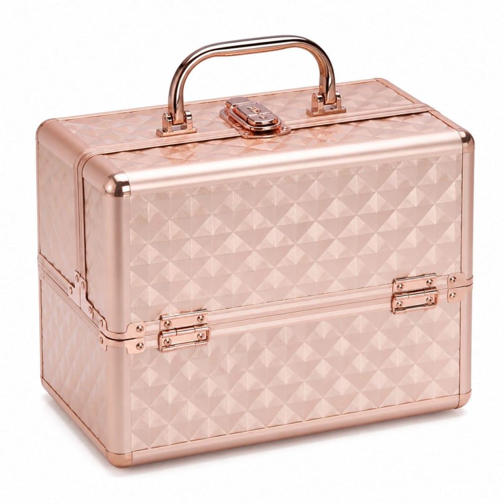 Mallette de rangement beaute verrouillable présenté seul