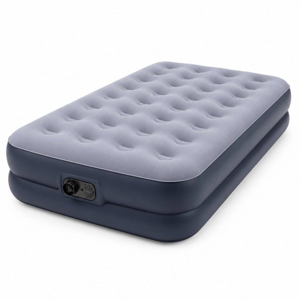Matelas gonflable avec pompe intégrée présenté seul