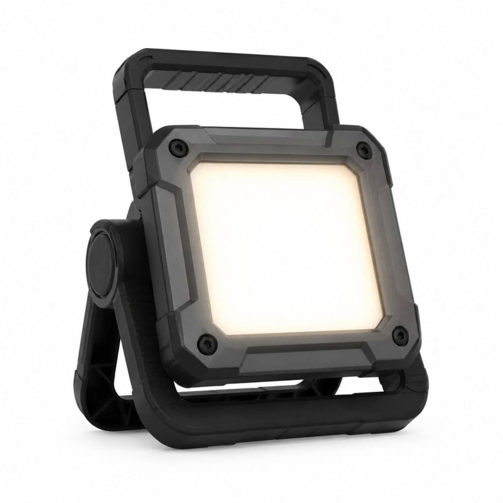 Projecteur de camping rechargeable présenté seul