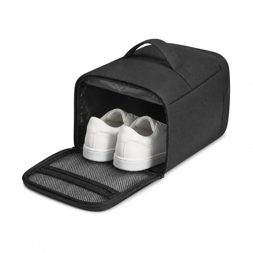Sac a chaussures voyage présenté seul