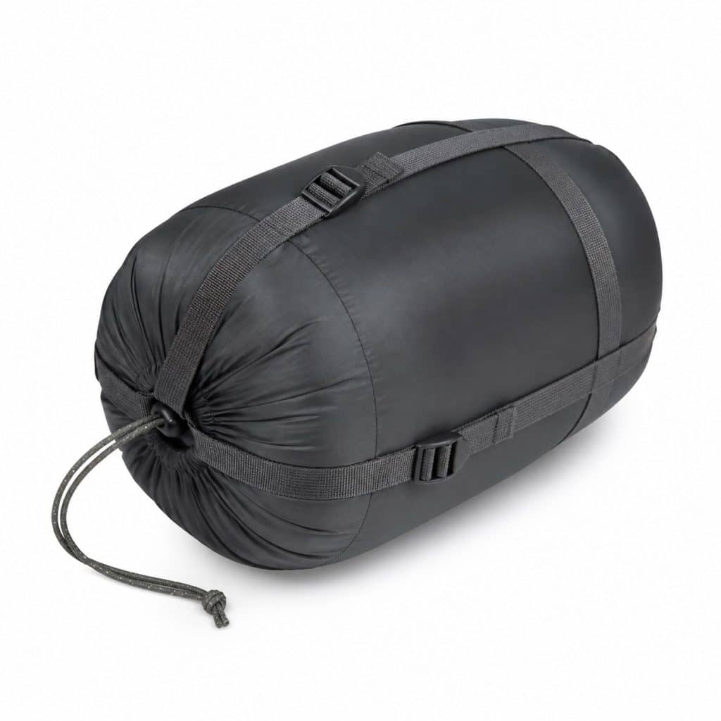 Sac de couchage ultra-compact trek présenté seul