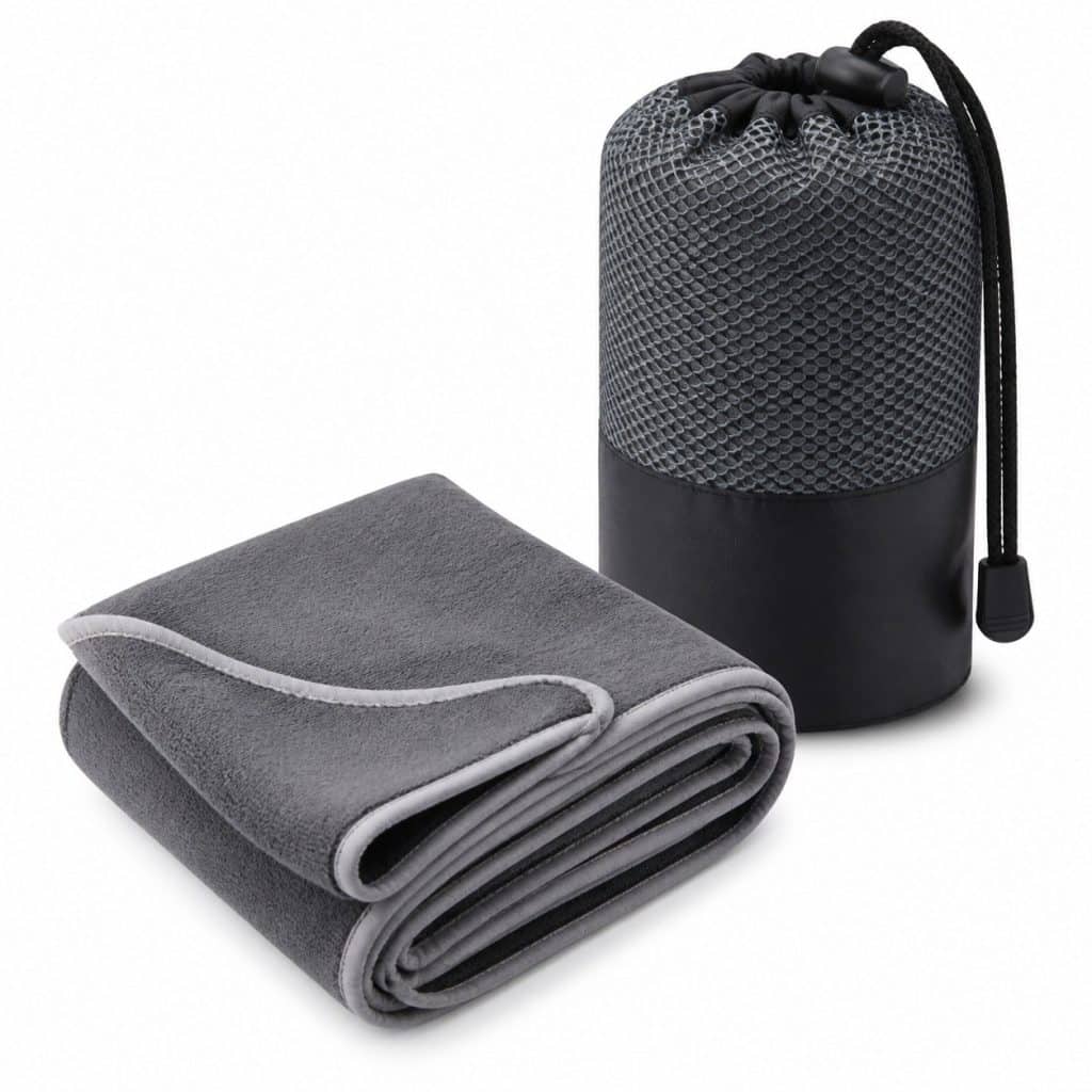 Serviette microfibre compacte sechage rapide présenté seul