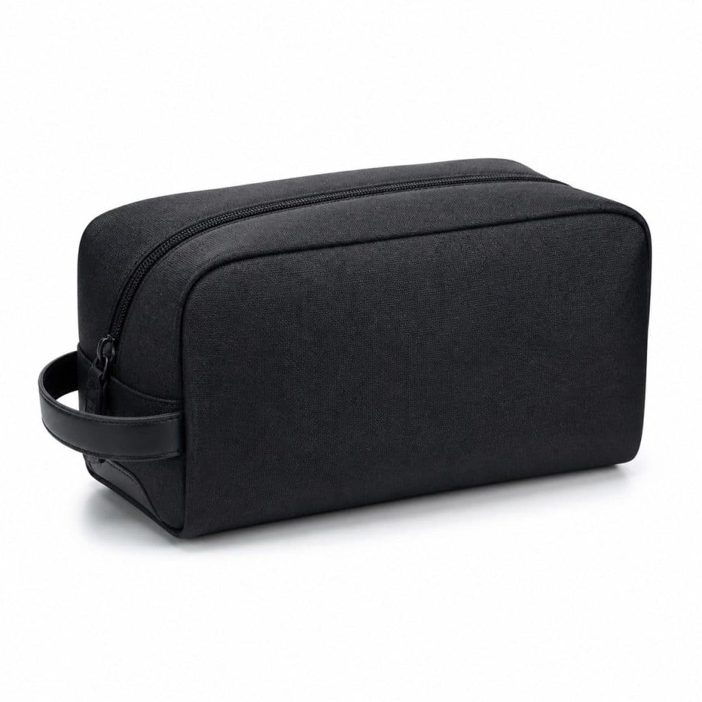 Trousse de toilette minimaliste week-end présenté seul